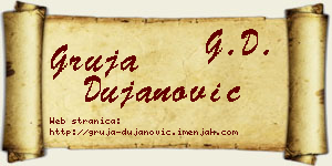 Gruja Dujanović vizit kartica
